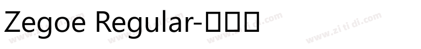 Zegoe Regular字体转换
